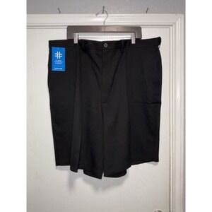 New Men's Haggar Cool 18 Pro 10.5" Expandable Waist UV Flat Front Shorts Size 44
